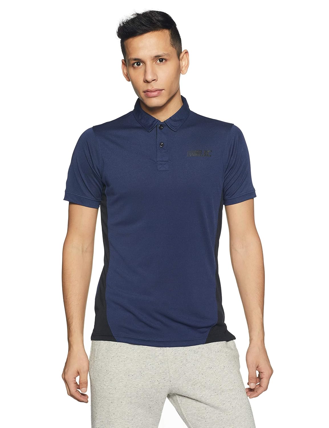 RJCo Men's Solid Regular Fit Polo
