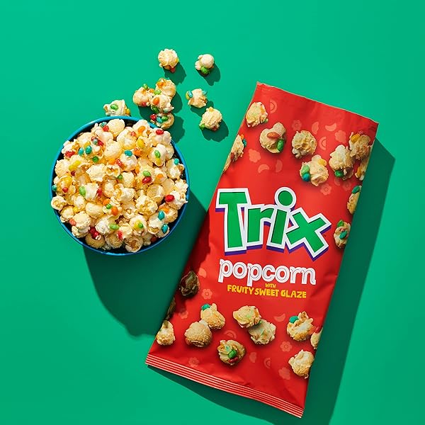 TRIX POPCORN SNACK WITH FRUITY SWEET GLAZE, SNACK BAG, 7 OZ
