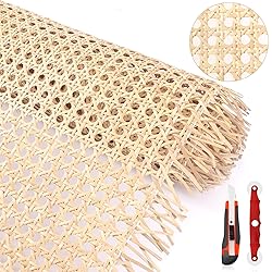 18" Width Cane Webbing, Natural Rattan Webbing for