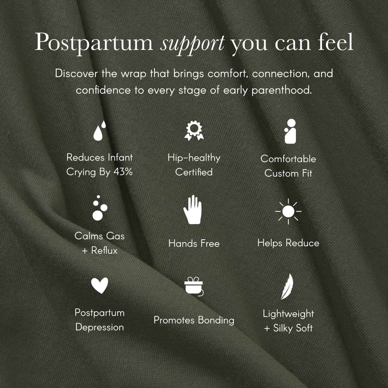 Solly Baby Wrap, Buttery-Soft Baby Carrier Newborn to Toddler 8-25 Lbs., Lightweight & Hands-Free Infant Sling Wrap, Breathable Summer Carrier, Baby Wearing & Postpartum Essential, New Mom Gift, Basil