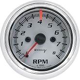 Equus 5076 2-1/2" Tachometer, White