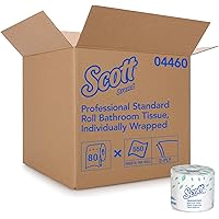 Scott Essential Professional Bulk Toilet Paper for Business (04460), Individually Wrapped Standard Rolls, 2-Ply, White…