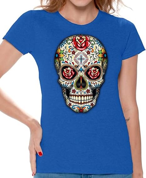 playeras de calaveras para mujer