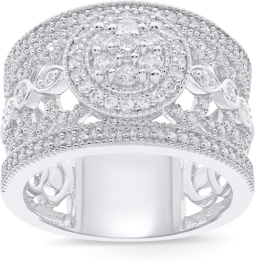 10K White Gold 1 Carat Real Diamond Engagement Ring Wedding Wholesale Diamonds