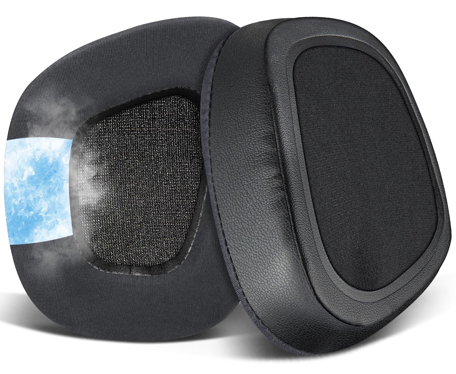 SOULWIT Cooling-Gel Replacement Earpads for Corsair Void/Void v2/Void Pro/Void Elite/Surround Wired & Wireless RGB USB Gaming Headsets, Ear Pads Cushions with Ice Silk Fabric - Black