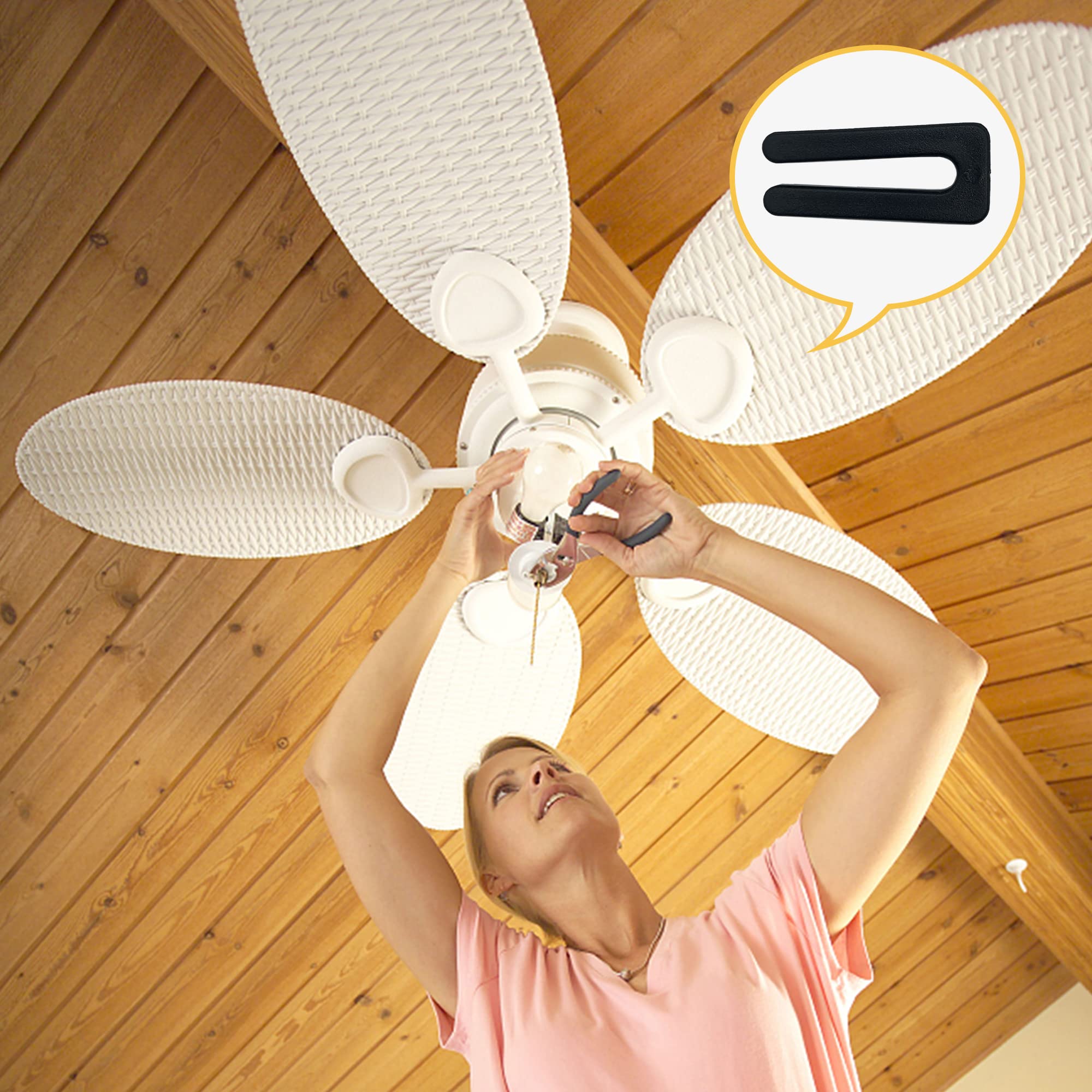 Alpurple 3 Set Ceiling Fan Blade Balancing Kit, Fan Balancing Kits Include 3 PCS Plastic Balancing Clip and 9 PCS Metal Self-adhesive 3G Weight