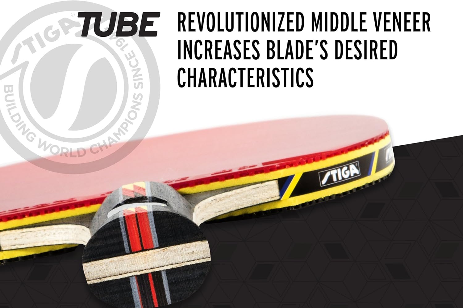 STIGA Supreme Performance-Level Table Tennis Racket made with ITTF Approved Rubber for Tournament Play - Features STIGA ACS for Control and Speed : Top Ping Pong Paddle : Sports & Outdoors