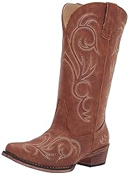 Roper Womens Riley Boot, Tan, 6