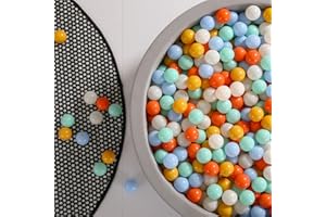 GOGOSO Cream Ball Pit Balls 100 Balls, 2.2 Inch Ball Pool Balls for Baby Fun Toys, Different Shaped for Toddler Ball Pit, Boys Girl Kids Birthday, Tent,Slides