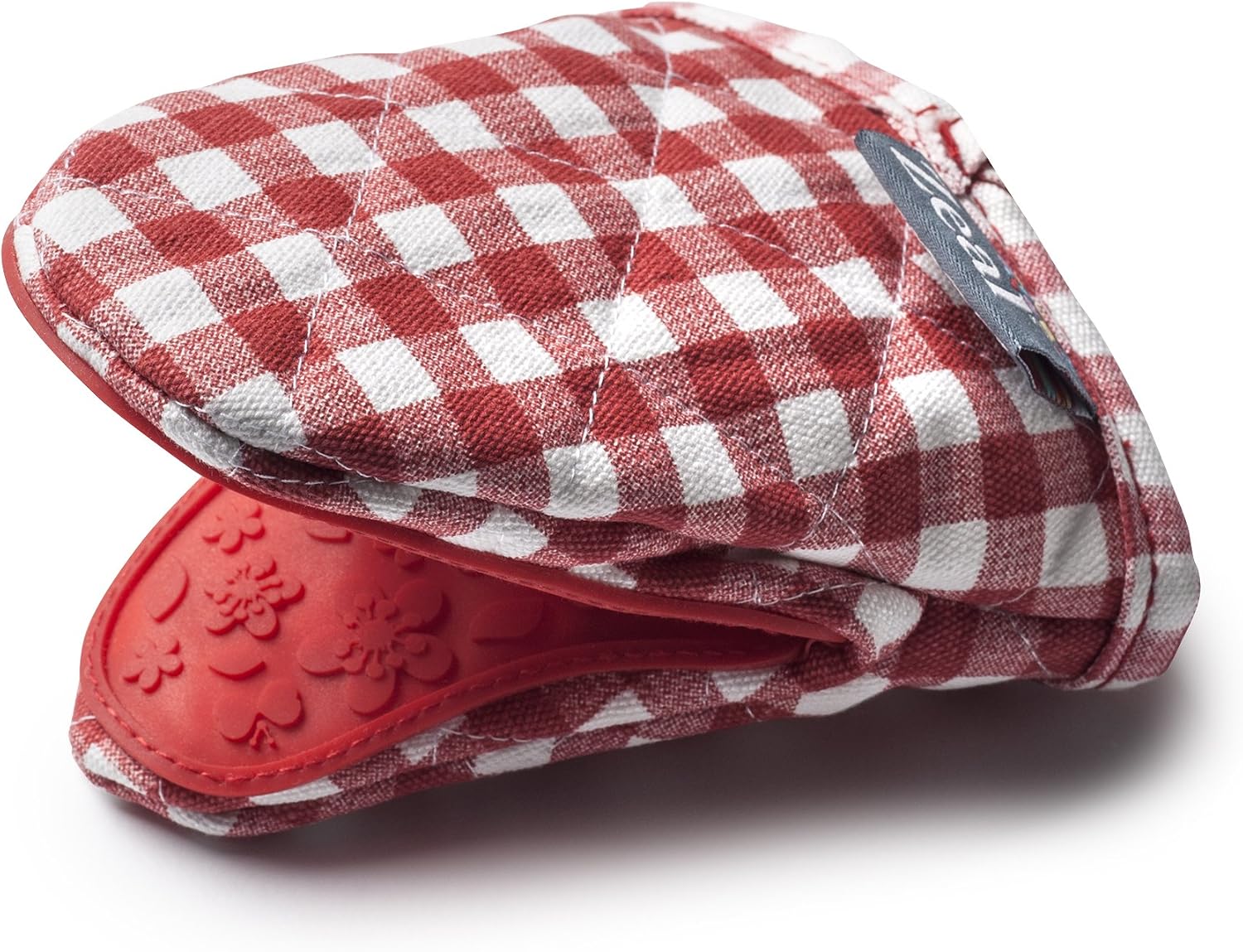 Zeal V124R Gingham Mini Mitt Pot Holder, Cotton, Red, 17.5 x 13.5 x 2.5 cm