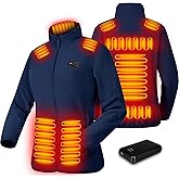 Panatude Heated Jackets for Women with Battery Pack Included(16000mAh) Polar Fleece Womens Heated Coat Hoodie for Winter