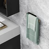 Vista SUS304 Self-Adhesive Towel Holder 25 cm Black Stainless Steel No Drilling view 3