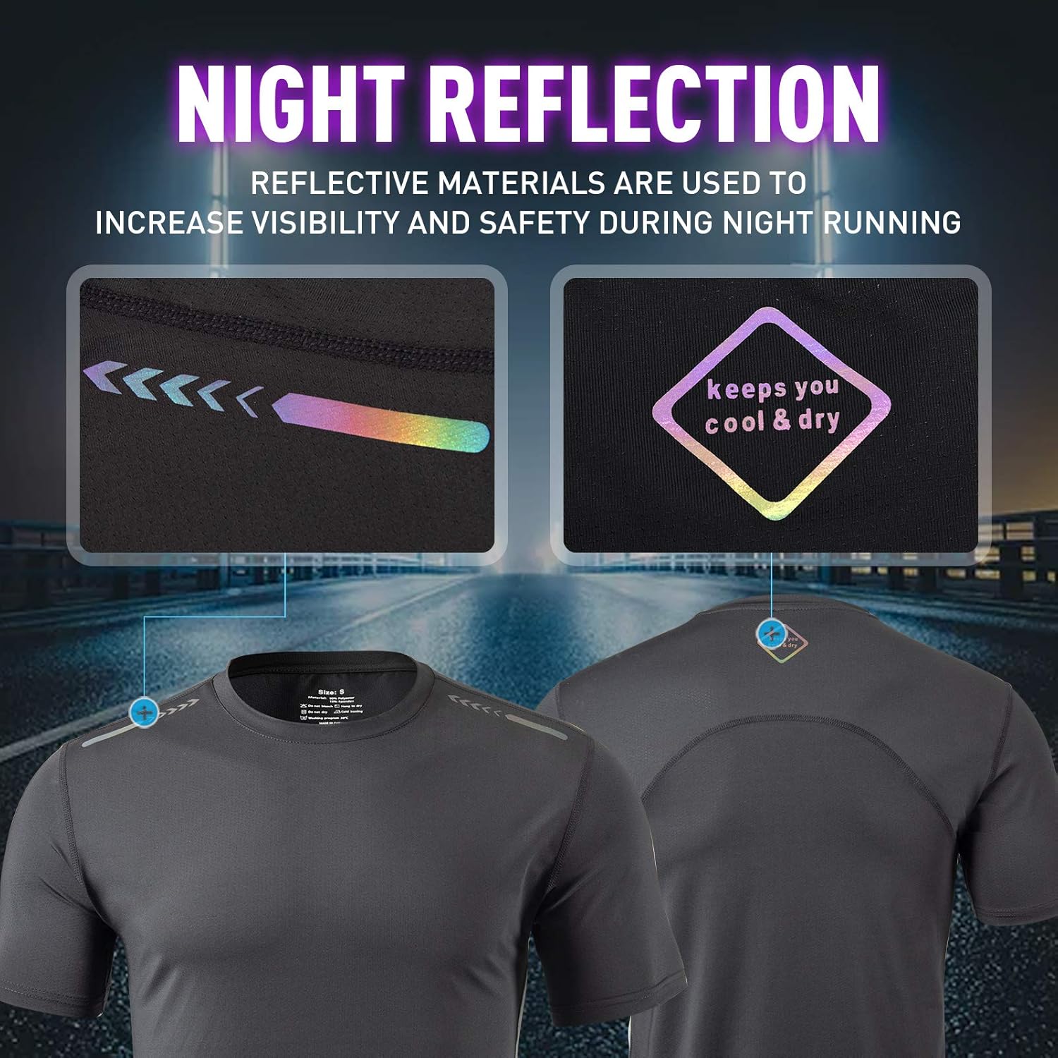 Nother Men's Quick-Drying Sports T-Shirt Breathable Quick Dry Gym Training Outdoor Running T-Shirt: Clothing