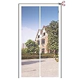 Yotache Adjustable White Magnetic Screen Door Fit