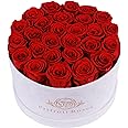 27 Flowers in a Luxury Suede Box, Birthday Gifts for Women, Preserved Flowers, Mothers Day Roses Gift for Mom, Red