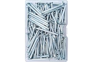 ELOOGAA 110pcs 1-1/2inches Wall Nails,Galvanized Hardware Nails,Good Hardness Wall Nails for Hanging Pictures