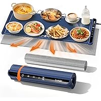 LNNIW Oversized Food Warming Mat with Heat-Resistant Layer, 36X15 Inches, 6 Temp Modes & 6 Timer Options, Child Safety Lock, 