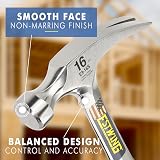 Estwing 16 oz Flooring & Tiling Hammer ESE316S Vinyl Grip Straight Claw view 3