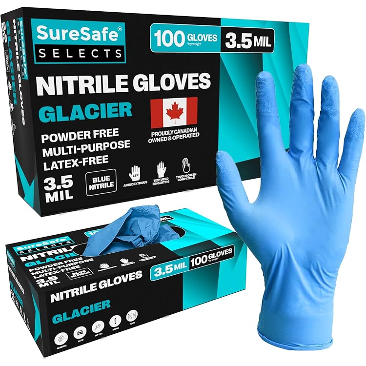 Gants En Nitrile, 100 X 4 (400 Pièces) Gants 4 Mil, Taille