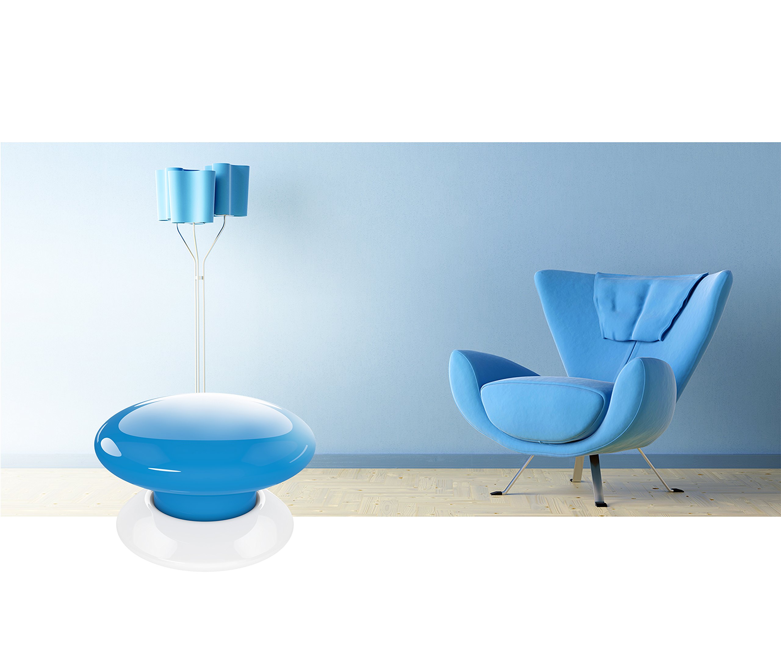 FIBARO The Button Z-Wave Plus Scene Controller On-Off Trigger, FGPB-101-6, Blue - View 3