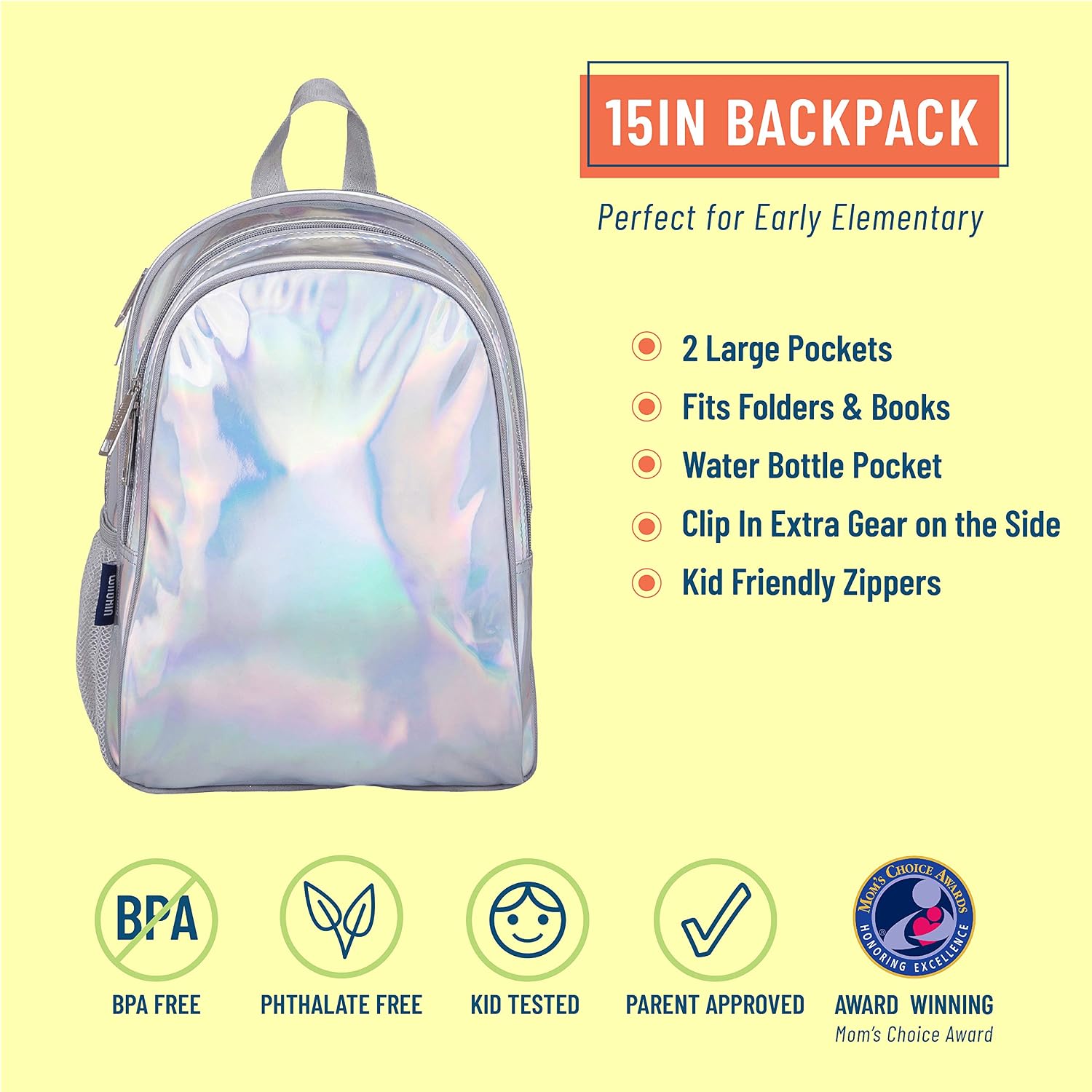 Wildkin Kids 15 Inch Backpack For Boys And Girls, Perfect Size For Preschool, Kindergarten, And Elementary School, Patterns Coordinate With Our Lunch Boxes And Duffel Bags - Image 3