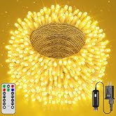Ccinny Christmas Lights Outdoor, 328FT 1000 LED String Lights, Warm White | 8 Modes Fairy Lights with Remote & Timer, Waterproof Dimmable Twinkle Lights Plug in for Xmas Tree Holiday Indoor Party Decor
