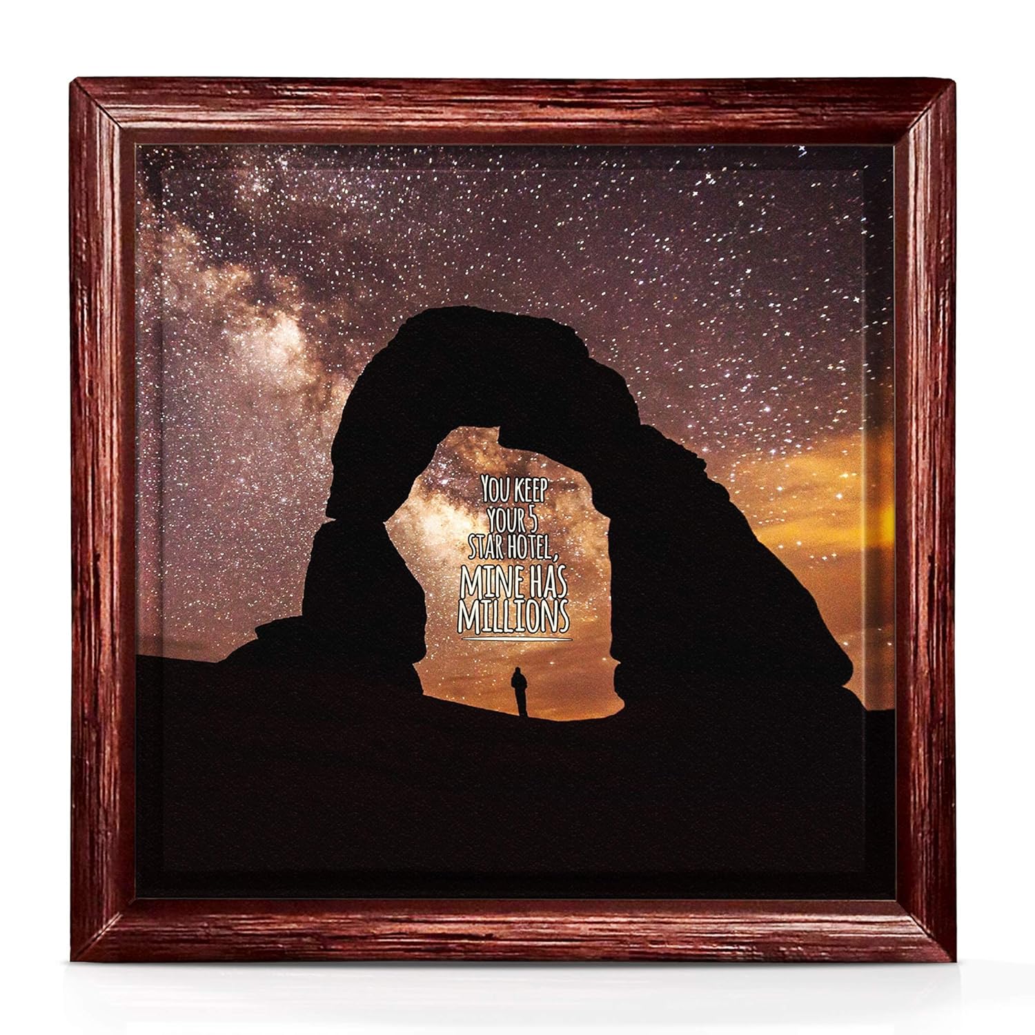 Cabin Themed Decor | Fantastic Gifts for Outdoorsmen | Inspiring Gift for Adventurers and Nature Lovers | Unique and Memorable Log Cabin Wall Decor | A Beautiful Ceramic with A Great Quote
