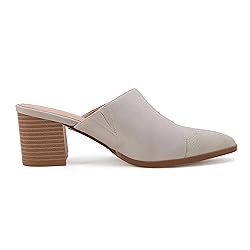 Syktkmx Womens Cutout Backless Chunky Stacked Mules