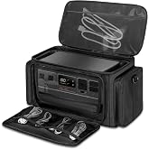 Trunab Portable Station Case Compatible with DJI 1000 Power Station, Black | Carrying Bag with Transparent Front panel, Heat-dissipating Side Zippers, Padded Shoulder Strap