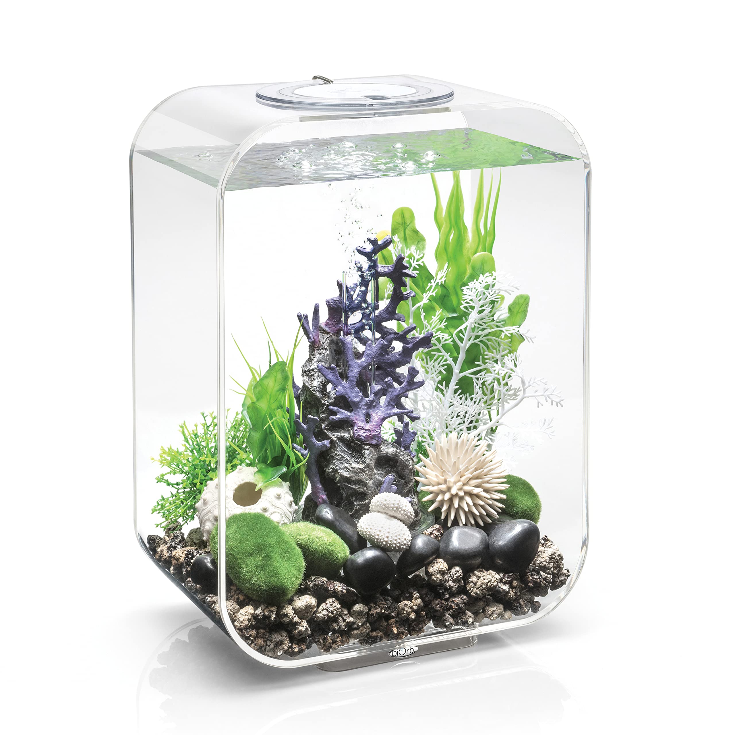 biOrb 72047 LIFE 15 LED, transparent, 15 L tank volume - aquarium set with filter system, LED lighting, ceramic substrate made of robust acrylic glass