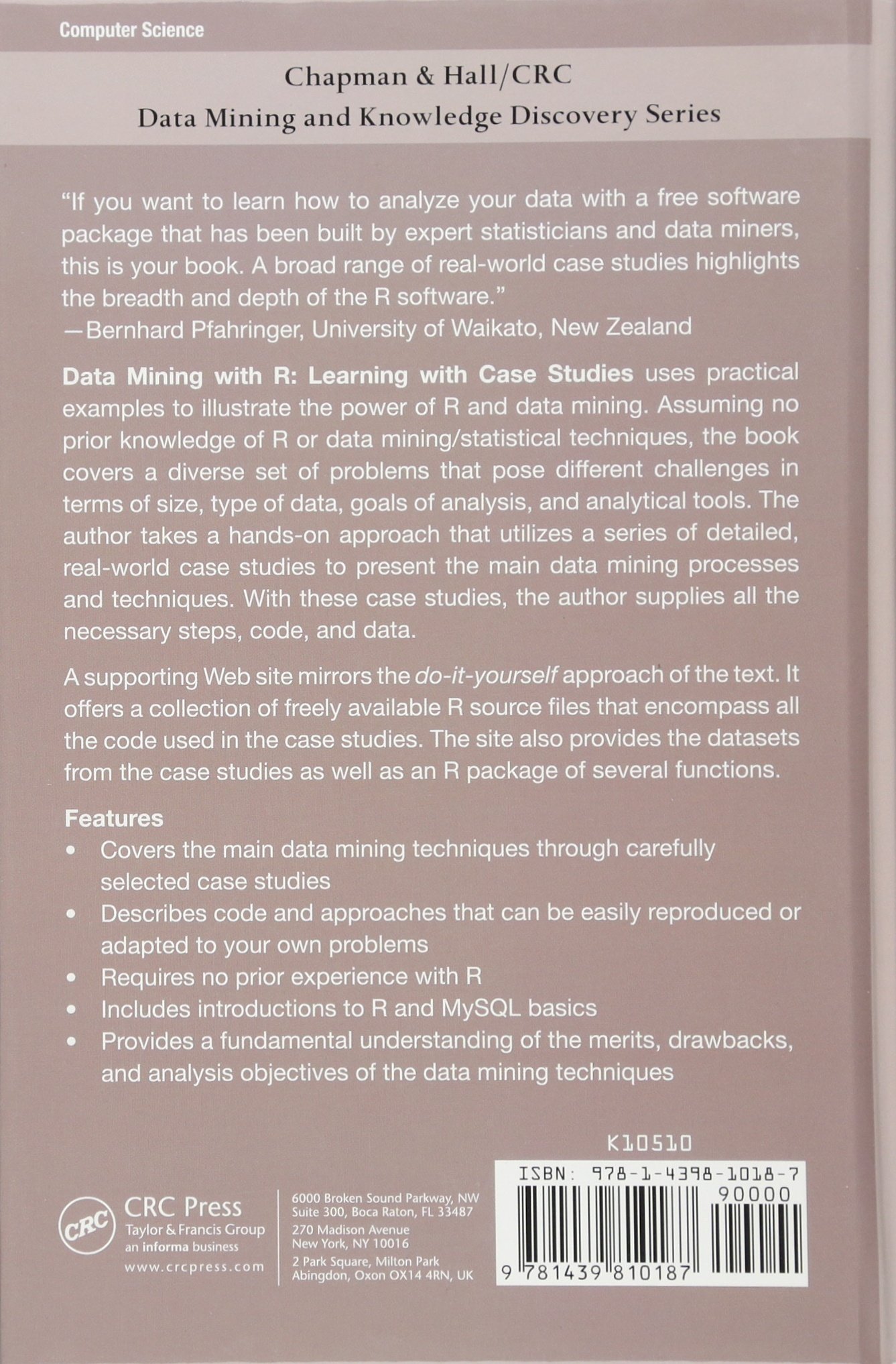 data mining with r learning with case studies