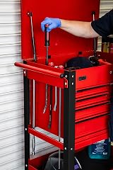 Sealey Heavy Duty 5 Drawer Tool Parts Trolley Lockable Top Mobile Workshop view 7