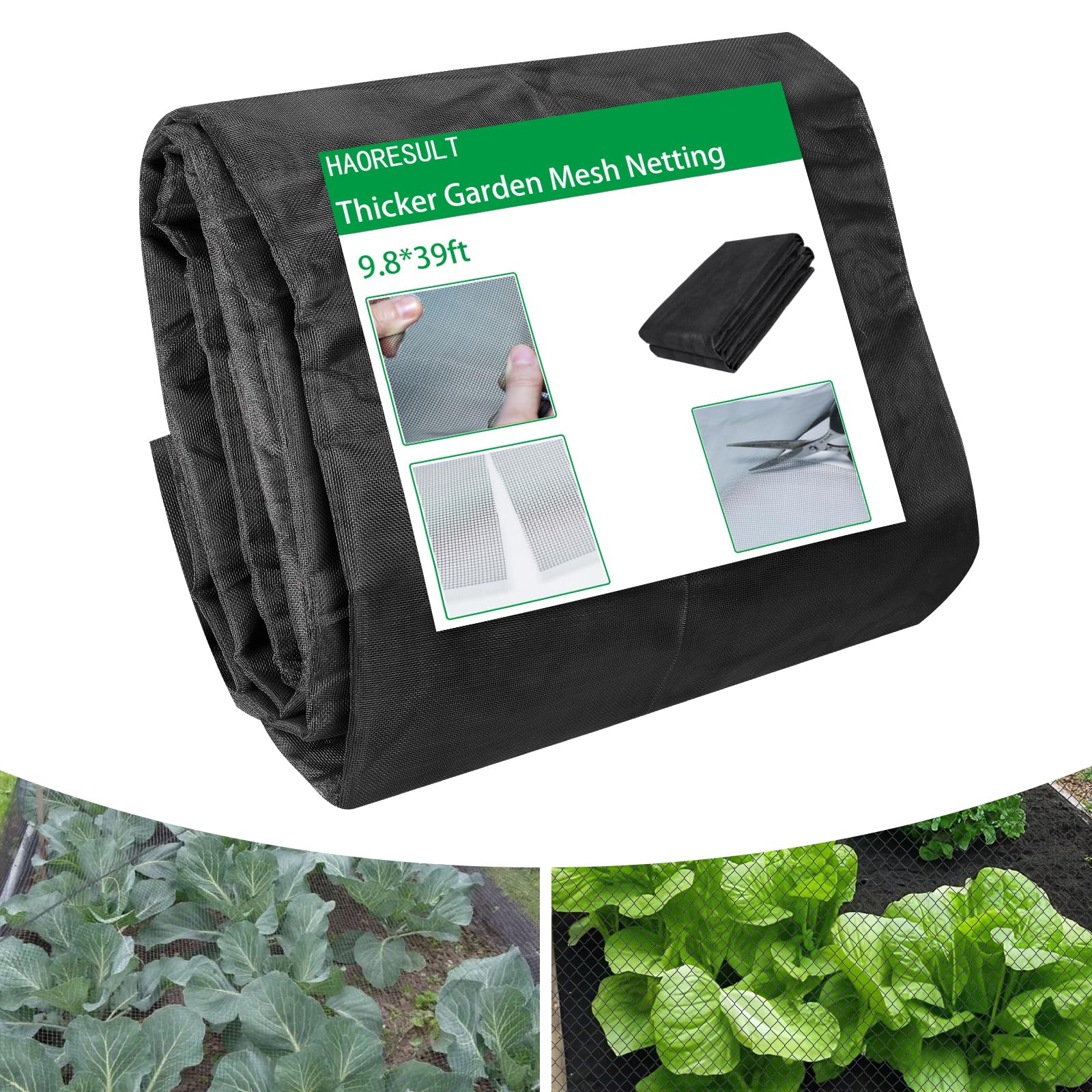 Photo 1 of 10 x 39Ft Thicker Garden Mesh Netting?Ultra-Fine Plant Cover with PPT Material?Heavy-Duty Design for Robust Outdoor Use?Suitable for Your Garden and Greenhouse?30% Shading Rate