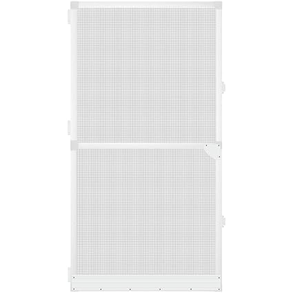 1PLUS Standard Insektenschutz Fliegengitter Aluminium Spannrahmensystem für Balkontüren Terrassentüren, individuell kürzbar, 