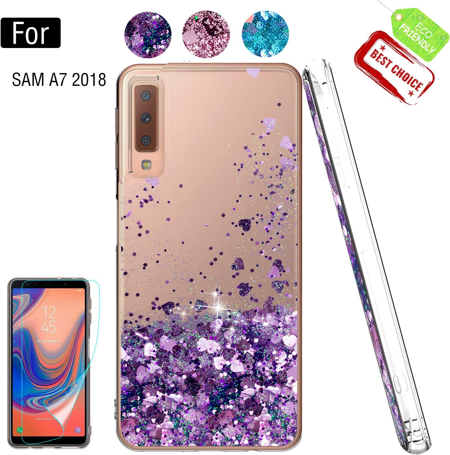 Cover Galaxy A7 2018 Custodia,Custodia Galaxy A7 2018 Cover Brillantini