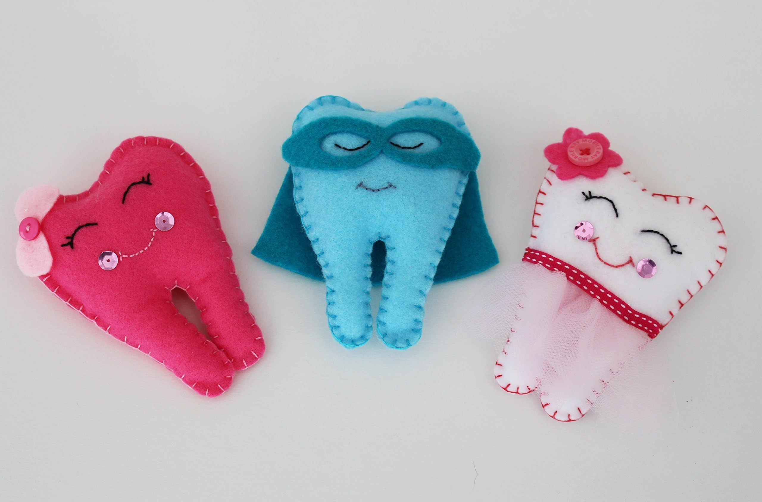 Tooth Fairy Pillow - Tooth Holder - Tooth Plush With back pocket - Tooth keepsake - Tooth Fairy Pillows