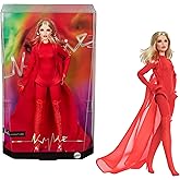 Barbie Signature Kylie Minogue Collectible Doll | Fashion Doll Wearing Red Bodysuit, Cape and Lace Up Boots Outfit