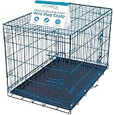 Internet's Best Wire Dog Kennel | Medium (36 Inches) | Double Door Metal Steel Crates | Indoor Outdoor Pet Home | Folding and