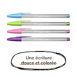BIC Cristal Fun Pink Pens Pack 20 Pink Ink 1.6mm Wide Point Biro view 5