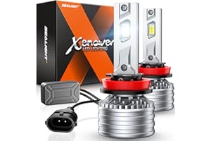 SEALIGHT H11/H8/H9 Fog Bulb, X4I 70,000LM Super Bright H11 Light Powersport, Cool White with Cooling Fan, Plug and Play, Pack of 2