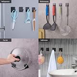 Vista Stick on Hooks 4 Pack Self Adhesive Stainless Steel Black 4.5x4.5cm view 5
