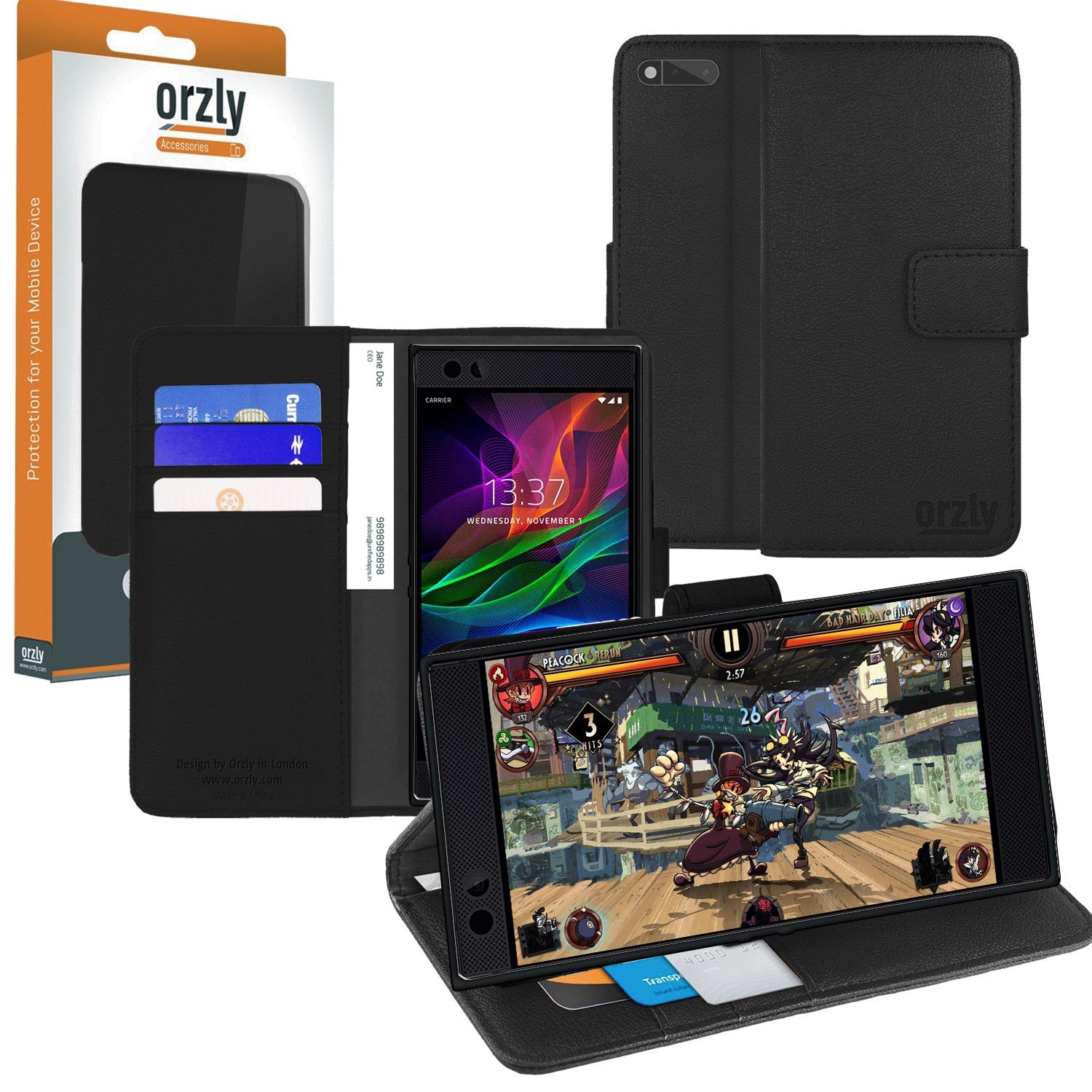 Razer Phone Wallet Case, Orzly MultiFunction Wallet Case for The Razer