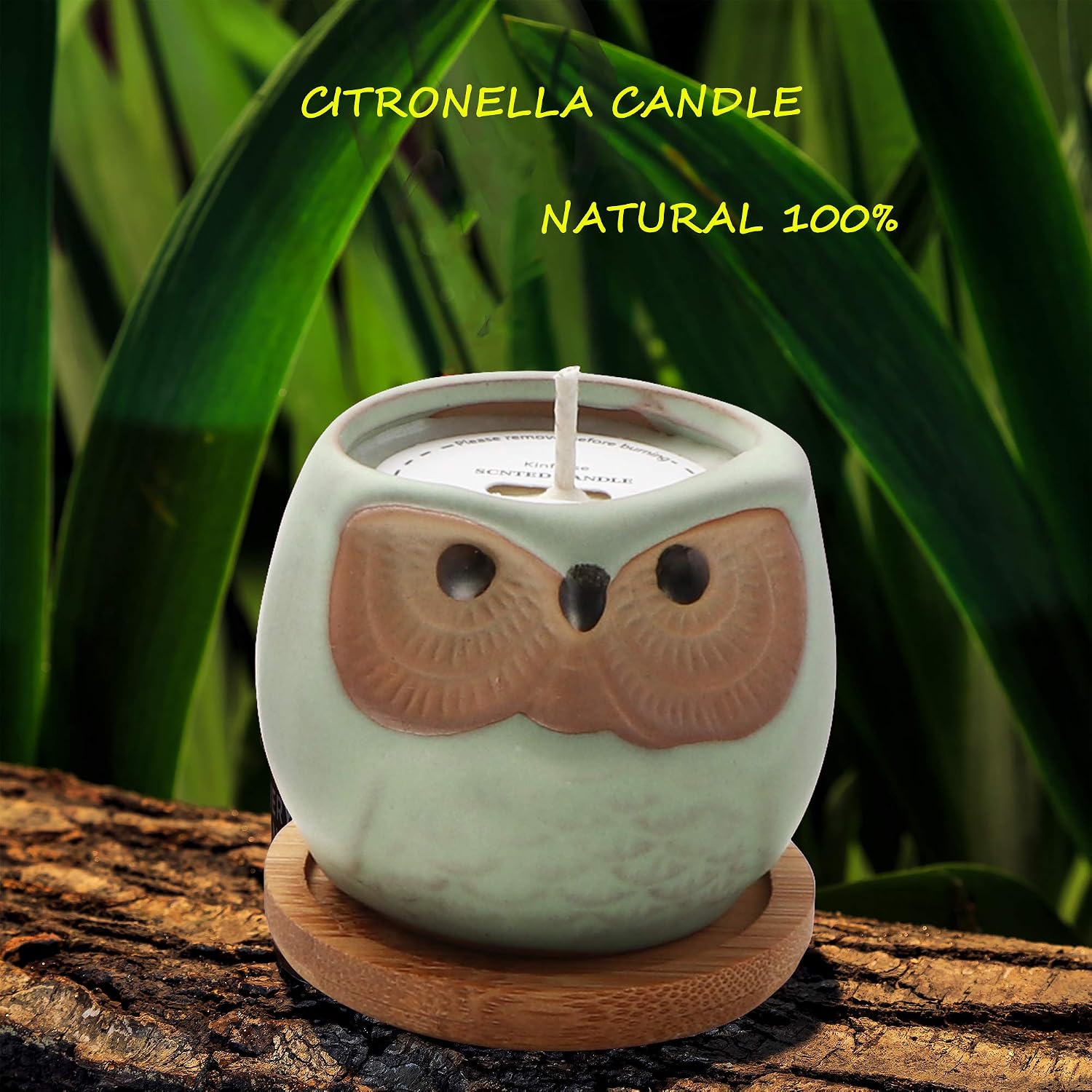 Kinforse Citronella Candles Outdoor & Indoor Use - Elegant Owl Design 6-Pack for Patio Garden & Home Decor - Image 3