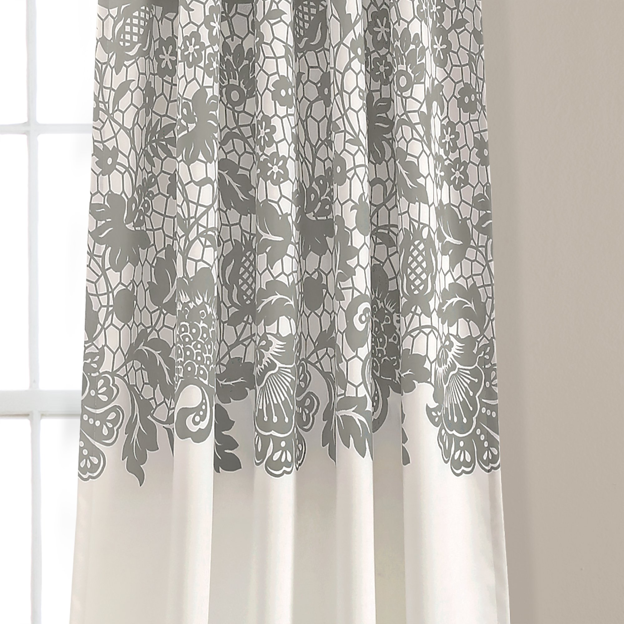 Lush Decor 16T001376 Room Darkening Window Curtain Panel Pair, 84" x 52", Gray