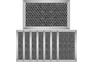 LUBIYACK 8Pcs Microwave Charcoal Filter Replacement for GE JX81C WB02X10776, Microwave Filter Replacement 7.68" x 4.85" Air Carbon Filter
