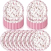 Havawish 100 Pcs Pink Cowgirl Party Plates Decorations Pink Bow Birthday Paper Plates Disposable Bachelorette Party Dinner Tableware Set for Western Themed Birthday Baby Shower Wedding Decorations