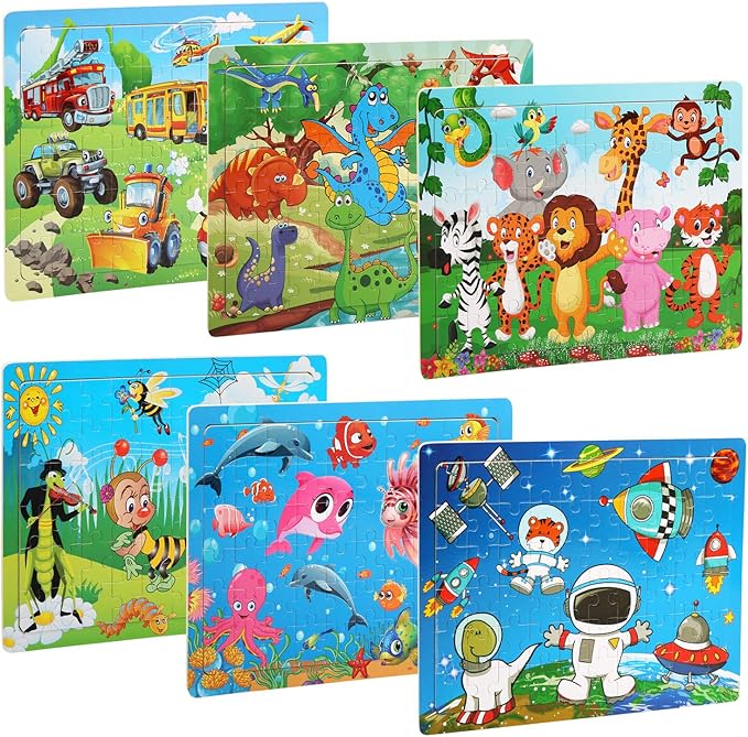 BelleStyle Wooden Jigsaw Puzzles, Jigsaw Puzzles for Kids Age 38 Year