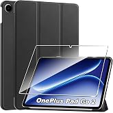 Case for OnePlus Pad Go 2 12.1&lsquo;&rsquo;,Protective Case with [1 Pack] Tempered Glass Screen Protector, [PU Leather] [Protective Ultra Thin][Stand Function] [Anti Scratch]-Black