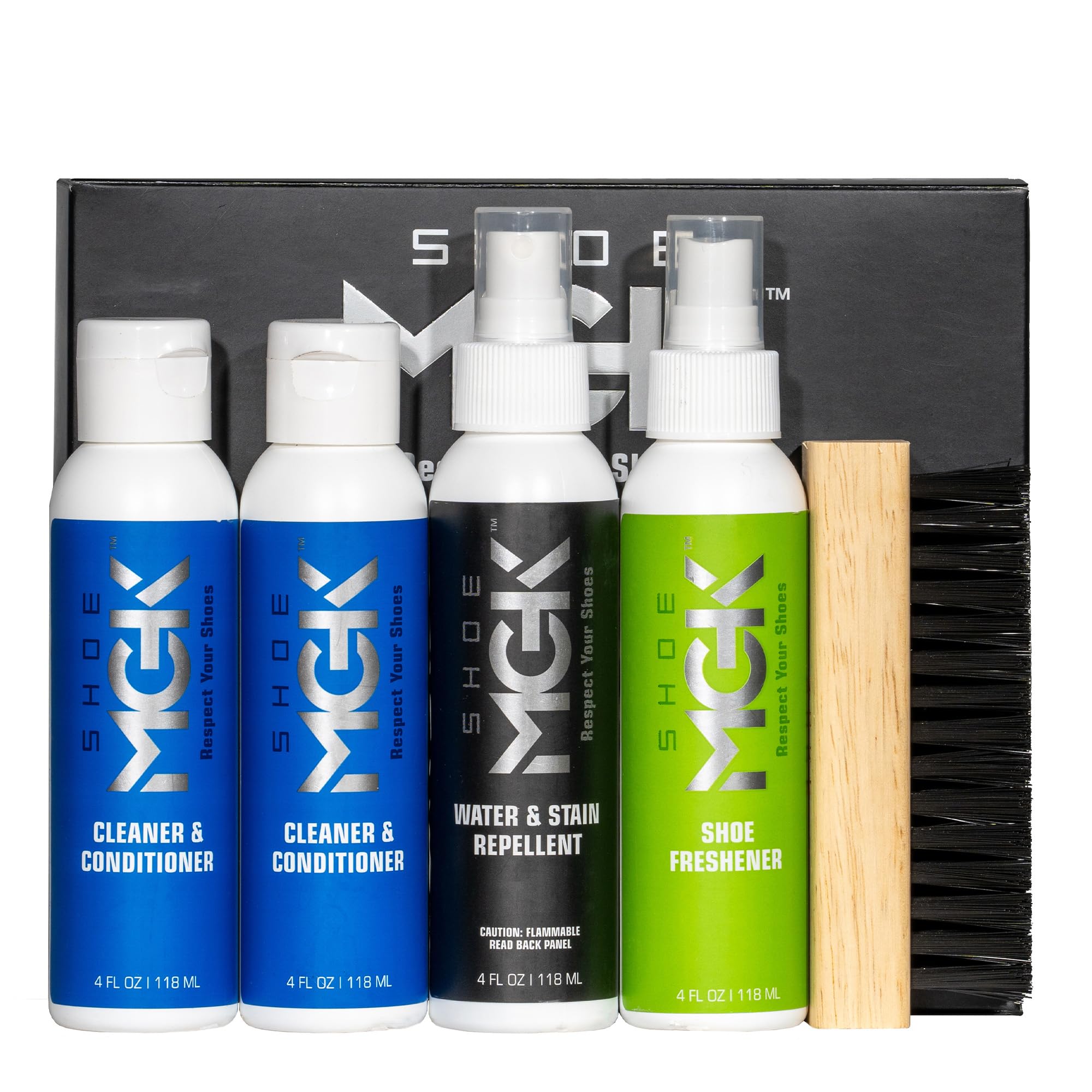 MGK Complete Kit: Shoe Cleaner, Care, Water & Stain Protection - Revitalize, Shield, and Freshen Sneakers, Leather, and Dress Shoes With Deodorizer