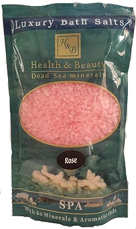 H & B LUXURY BATH SALTS-ROSE